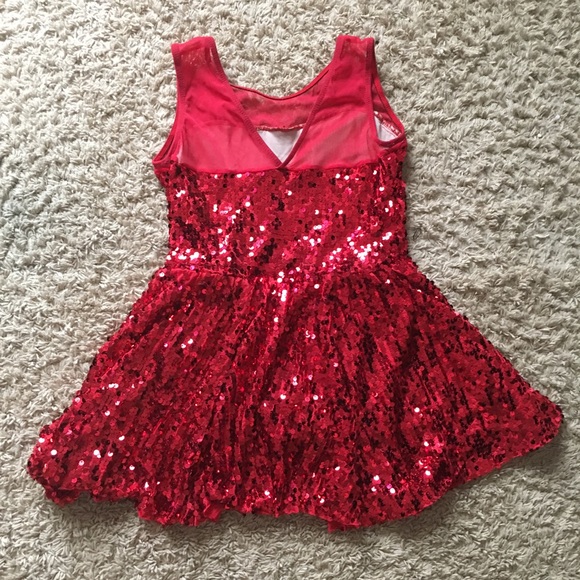 red sequin costume